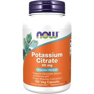 Viên uống Potassium Citrate 99mg Now thuần chay [Hàng Mỹ]