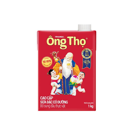 Hộp Sữa Đặc Ông Thọ Đỏ Hộp Giấy 1kg Có Nắp