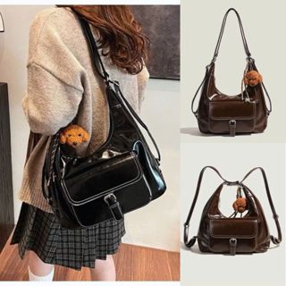 Túi Xách Nữ Đeo Balo Đeo Chéo Xinh Xắn Da Cao Cấp Kèm Móc Khóa Gấu Thời Trang - TC138