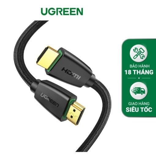 (Giá KM ) Cáp HDMI 2.0 Ugreen dài 10M mã 40414 , 15M mã 40416 chuẩn 2.0 4K ốc độ truyền tải dữ liệu 