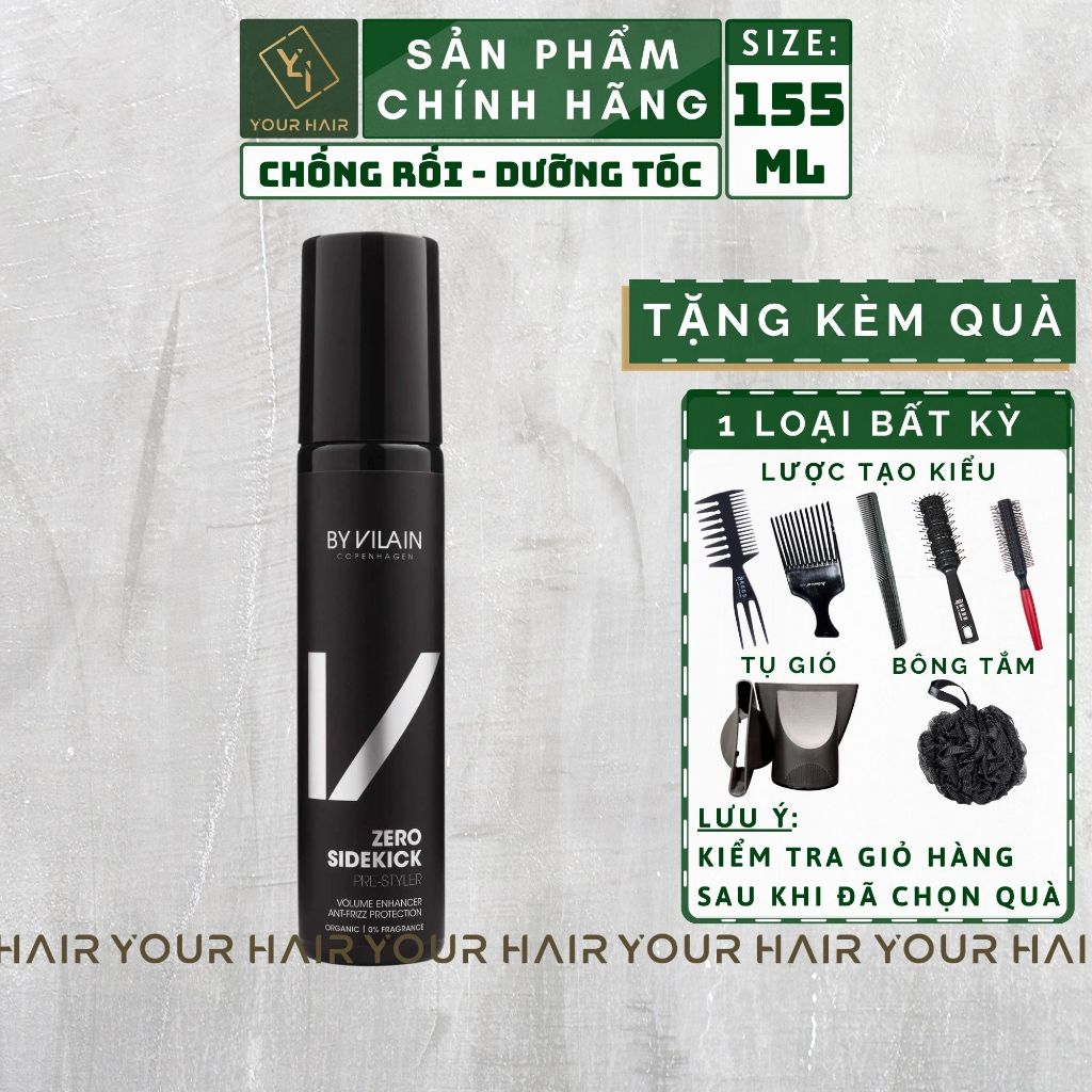 Xịt tăng độ phồng tóc By Vilain Sidekick Zero - 155ml