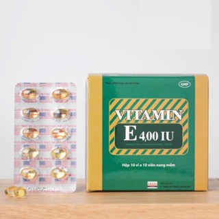 [Vỉ 10 viên] Viên Vitamin E400 IU bôi mặt, làm đẹp da, chống lão hoá, dưỡng ẩm da