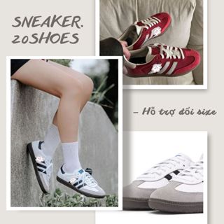 Giày Thể Thao Adis_samb Vải Nam Nữ, Giày 3 Sọc Trắng Xanh Đỏ Dễ Phối Đồ