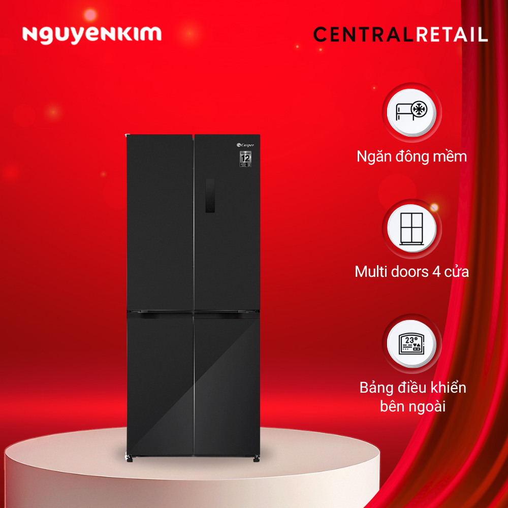 Tủ lạnh 4 cánh Casper Inverter 430 lít ngăn đông dưới RM-430PB