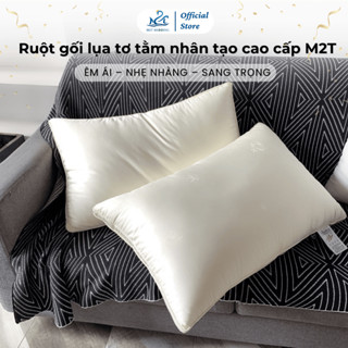 Ruột gối lụa tơ tằm nhân tạo cao cấp M2T BEDDING kích thước 48x74cm êm ái thoải mái khi ngủ