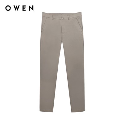Owen - Quần khaki Slim Fit QKS251275 màu Xám chất liệu CVC Spandex