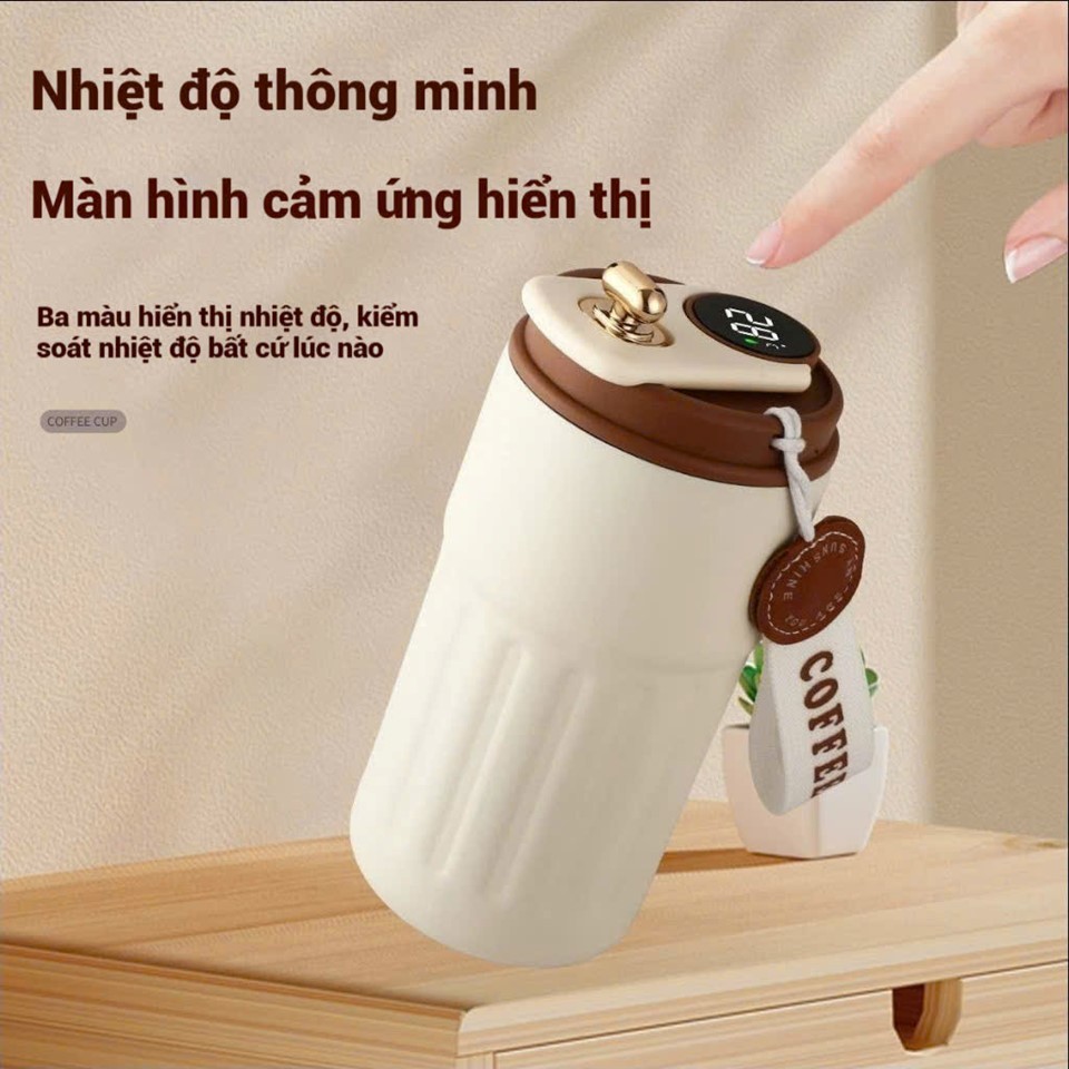 Cốc giữ nhiệt TC400 inox 316 cao cấp, bình giữ nhiệt nóng lạnh 6-12H không đổ mồ hôi, màn hình LED hiển thị nhiệt độ | BigBuy360 - bigbuy360.vn