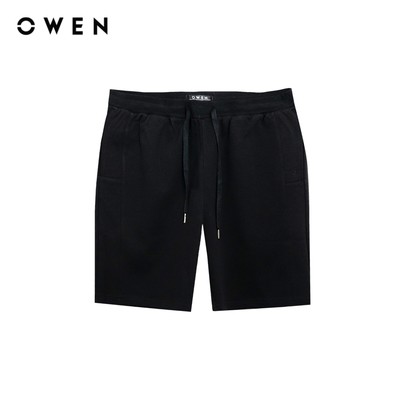 Owen - Quần short Sport Life SN251283 màu Đen chất liệu CVC Spandex