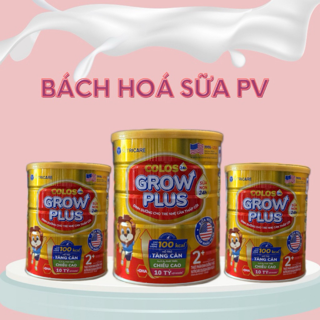 [ Combo 3lon ] Sữa bột Colos growplus 24h của Nutricare , đủ số 0 1 2 , date mới