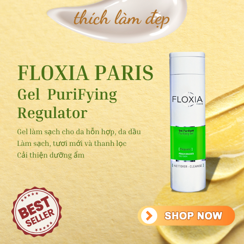 Gel Rửa Mặt Sạch Sâu, Giảm Nhờn Mụn Floxia Purifying Gel 200ml - Pháp, sữa rửa mặt dành cho da dầu m