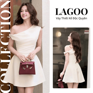 Váy Myra Thiết Kế Lệch Vai Sang Chảnh Điệu Đà, Đầm Ngắn Mặc Đi Chơi Đi Dự Tiệc Xinh Xắn Lagoo