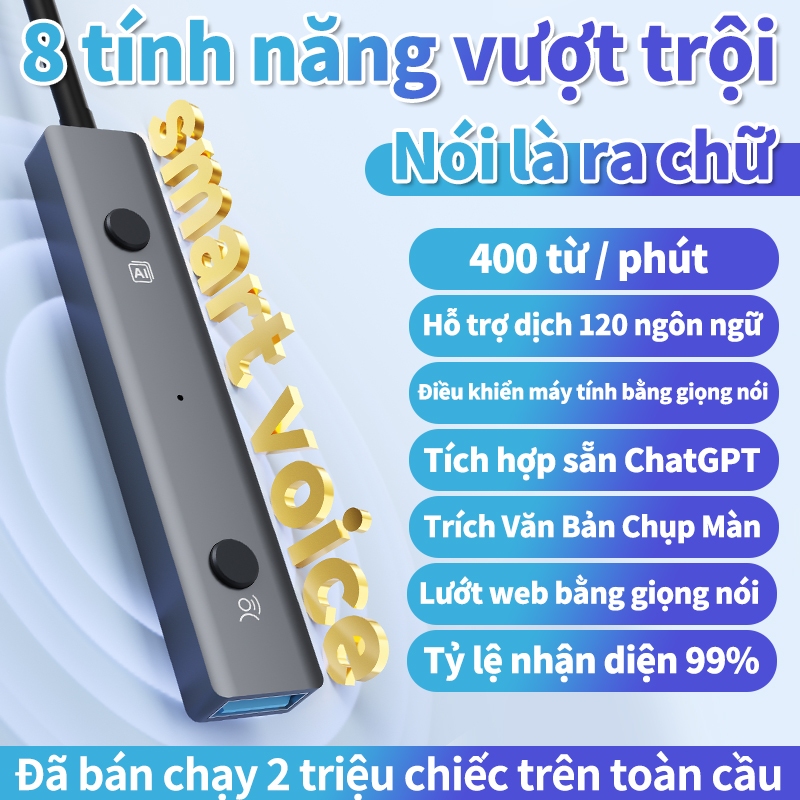 Bộ chia USB / Type-C Giọng Nói VENFISH AI, Hub USB, Hub Type C, Bộ cổng chuyển đổi, Bộ chia cổng USB | BigBuy360 - bigbuy360.vn