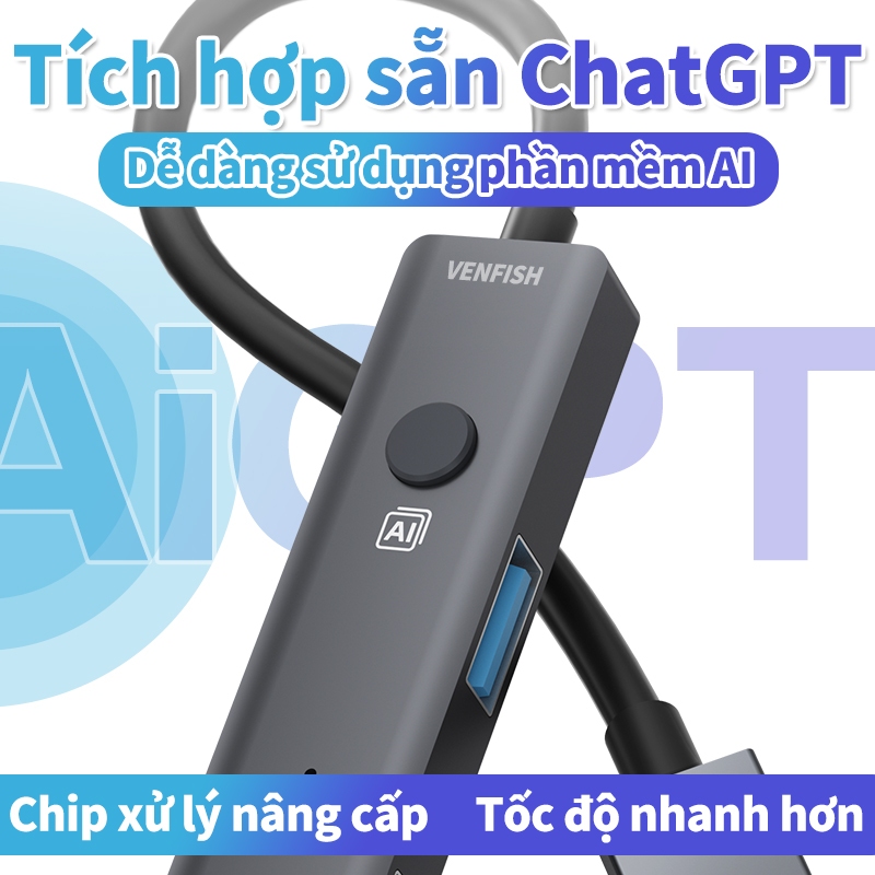 Bộ chia USB / Type-C Giọng Nói VENFISH AI, Hub USB, Hub Type C, Bộ cổng chuyển đổi, Bộ chia cổng USB | BigBuy360 - bigbuy360.vn