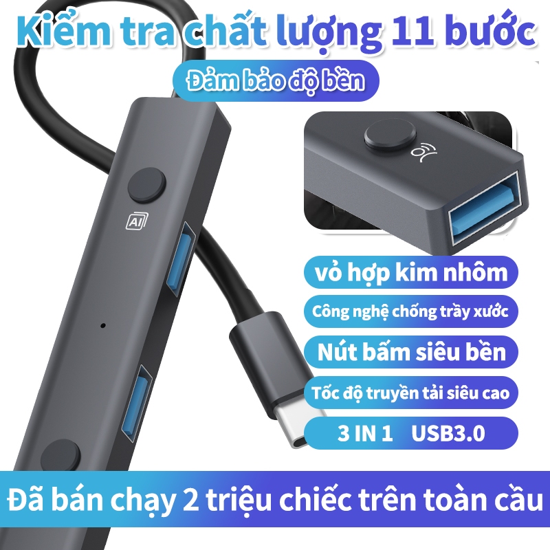 Bộ chia USB / Type-C Giọng Nói VENFISH AI, Hub USB, Hub Type C, Bộ cổng chuyển đổi, Bộ chia cổng USB | BigBuy360 - bigbuy360.vn