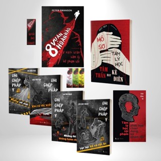 Combo Sách Ghi Chép Pháp Y, 8 Vụ Án Hoàn Hảo, Hồ Sơ Tâm Lý Học Tâm Thần Kẻ Điên, Phác Họa Chân Dung