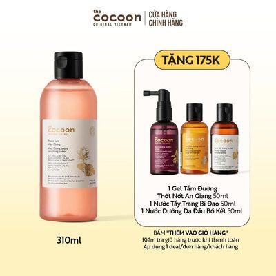 [FS] Nước sen Hậu Giang 310ml Tặng 1 Nước bồ kết 50ml + 1 Gel tắm đường thốt nốt 50ml + 1 Nước tẩy trang bí 50ml Cocoon