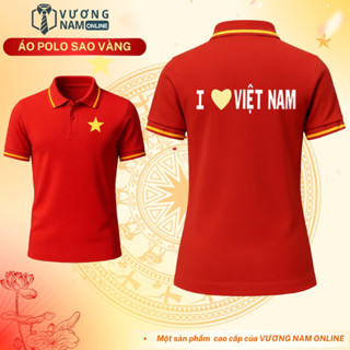 Áo thun polo cờ đỏ sao vàng Việt Nam cổ cao chất thun cá sấu hàng may chuẩn đẹp VNO170