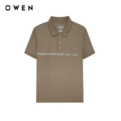 Owen - Áo polo Body Fit APV253651 màu Nâu chất liệu Nylon spandex