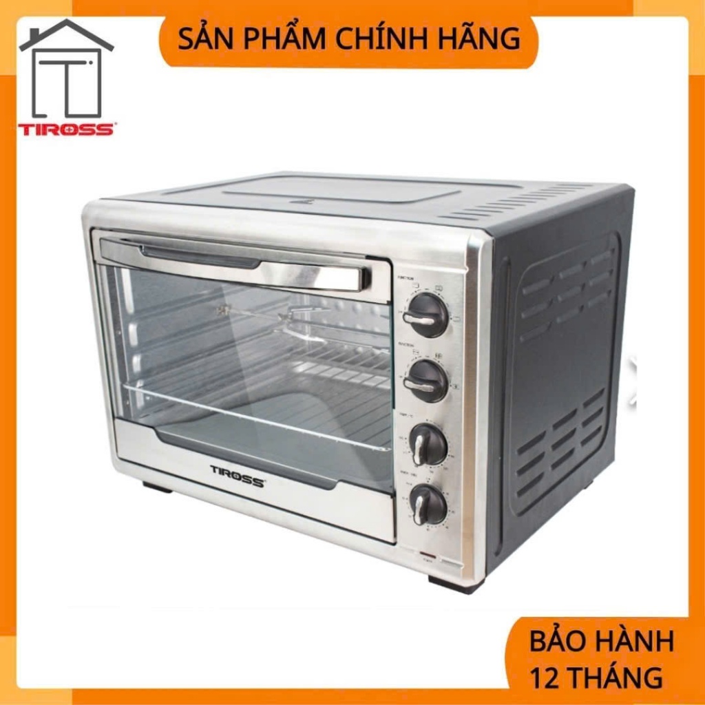 Lò nướng đối lưu Tiross TS9610 - 55 lít - 2000W - 12 chức năng nướng