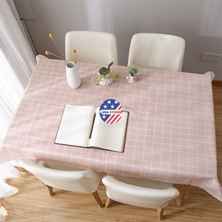 Khăn Trải Bàn Caro Hàn Quốc Vintage - Vải Peva Dễ Vệ Sinh