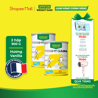  Combo 2 Sữa Appeton Weight Gain cho Người lớn hương Vanilla lon 900g 