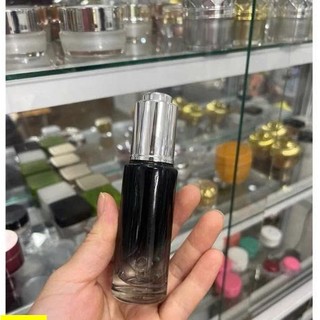 MẪU VỎ CHAI LỌ THỦY TINH 30ML XANH ĐẦU NHẤN BẠC IN CHỮ