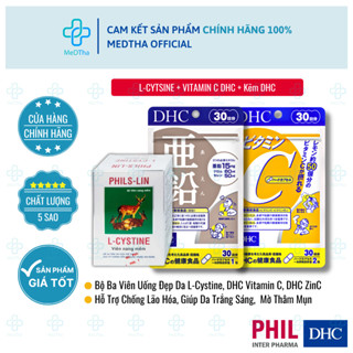 Viên Uống Đẹp Da, Giảm Mụn L-Cystine, DHC Vitamin C, DHC ZinC - Dưỡng Trắng Da, Giảm Rụng Tóc, Chống Lão Hoá, Miễn Dịch