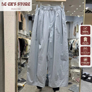  Quần Ống Rộng Nữ 90cm Dáng Trơn Basic Cạp Cúc Lưng Chun Dành Cho Nàng M50 - Q5 