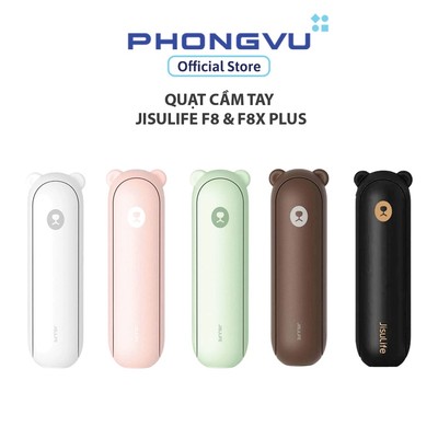 Quạt Cầm Tay Jisulife F8 & F8X Plus - Pin 2000/4500mAh, 3 mức gió, Nhỏ gọn, Dễ cầm tay, Mang du lịch - Bảo hành 12 tháng