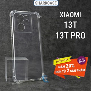 Ốp lưng Xiaomi 13T, 13T Pro dẻo trong suốt silicon chống sốc va đập bảo vệ cam điện thoại sharkcase