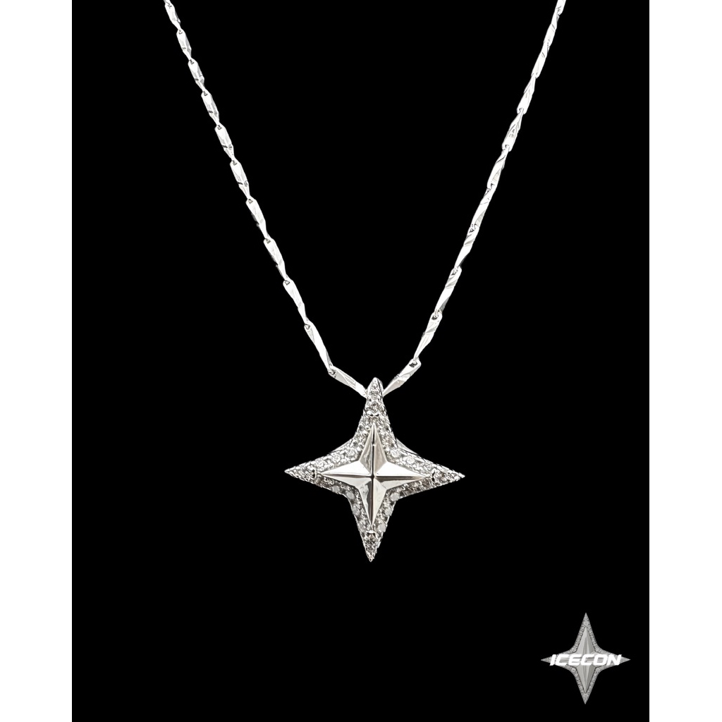 Dây Chuyền Bạc 925 Mạ Vàng Trắng - Ngôi Sao Size Nhỏ Icecon 2025  ( Stellar Core Necklace - Stellar 