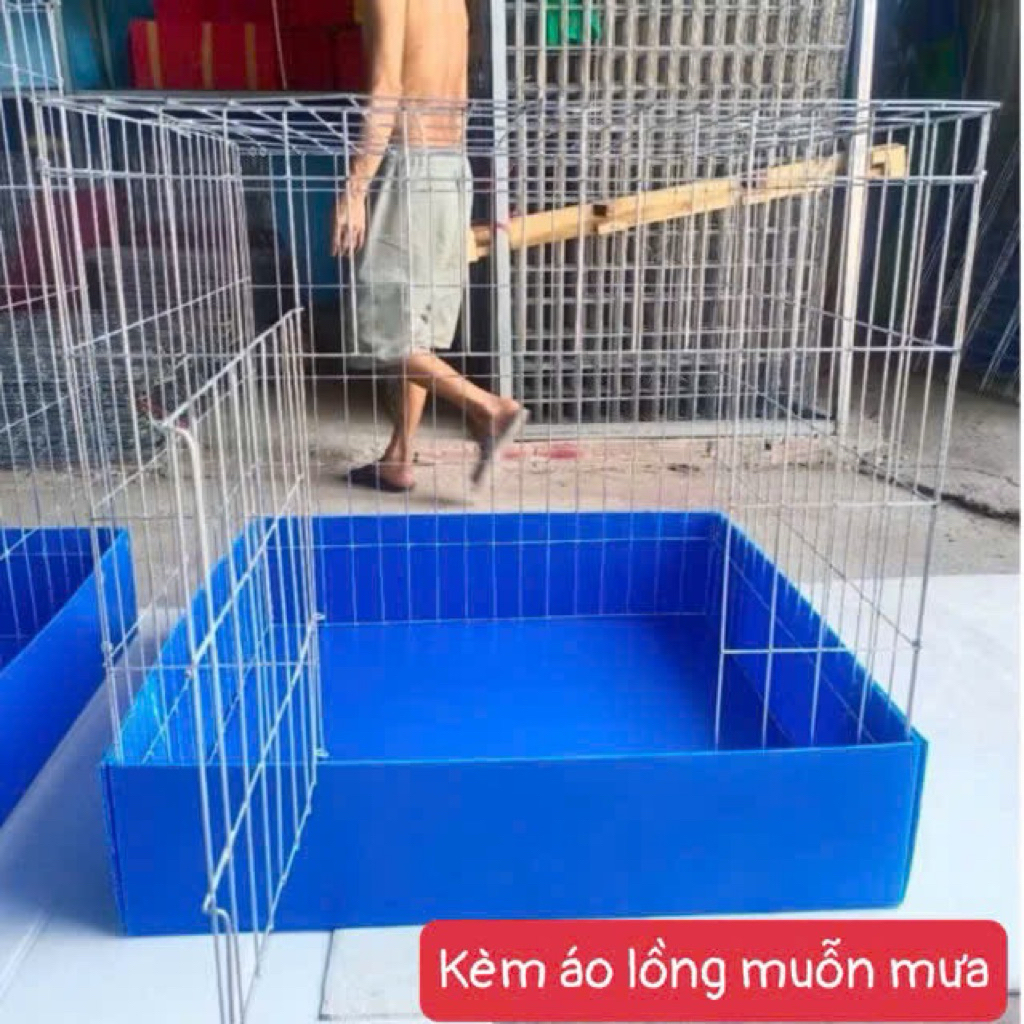 Lồng 80 vuông nhốt gà + khay