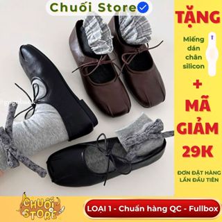   BẢN XỊN CHUẨN QC  Giày bệt nữ LOẠI 1 đế bệt mũi vuông đính nơ sang chảnh style tiểu thư xinh iu cho nữ 