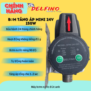 máy bơm tăng áp mini 24v thương hiệu Delfino công suất 150w