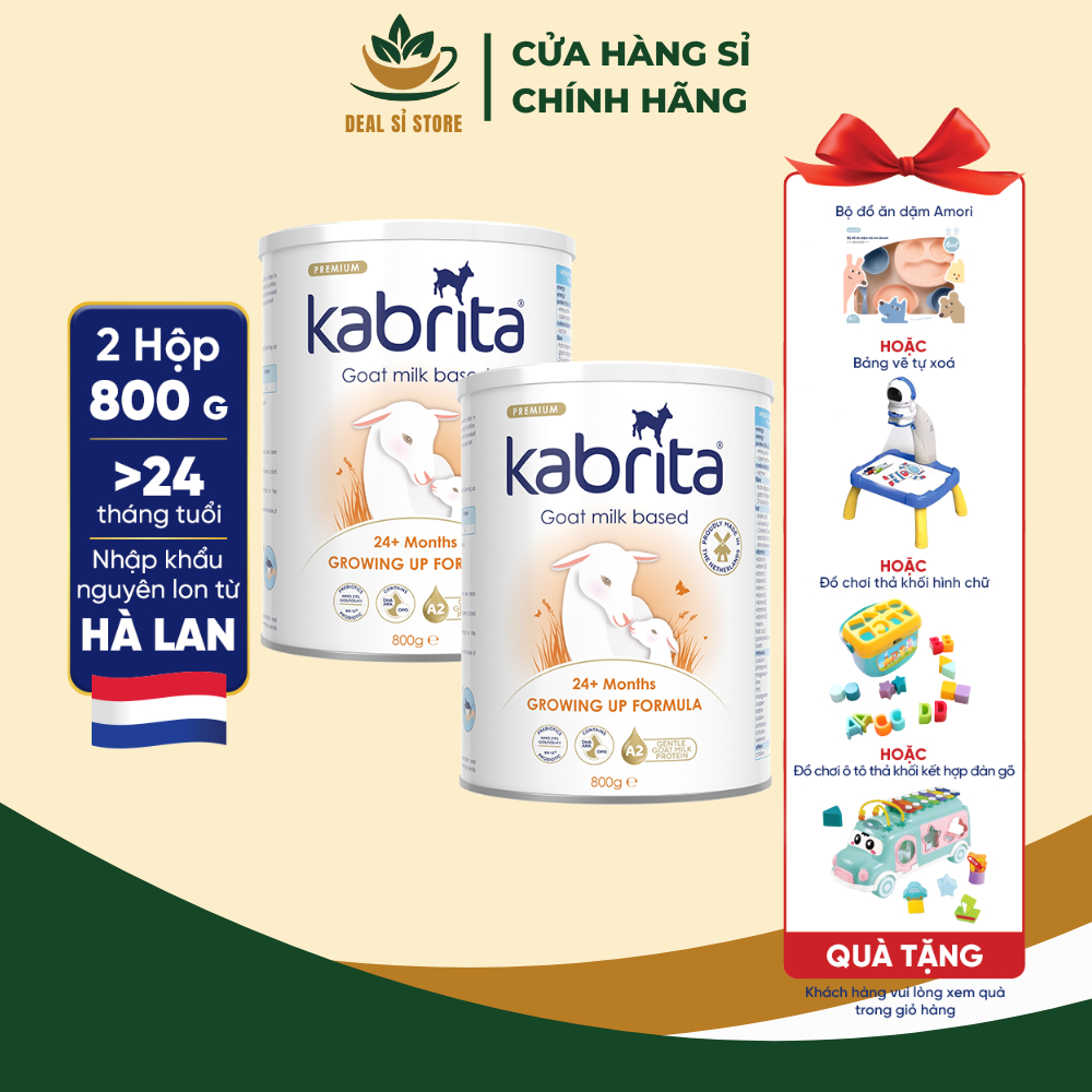 [CÔNG THỨC MỚI] Combo 2 Sữa dê Kabrita số 3 cho trẻ trên 24 tháng - Lon 800g