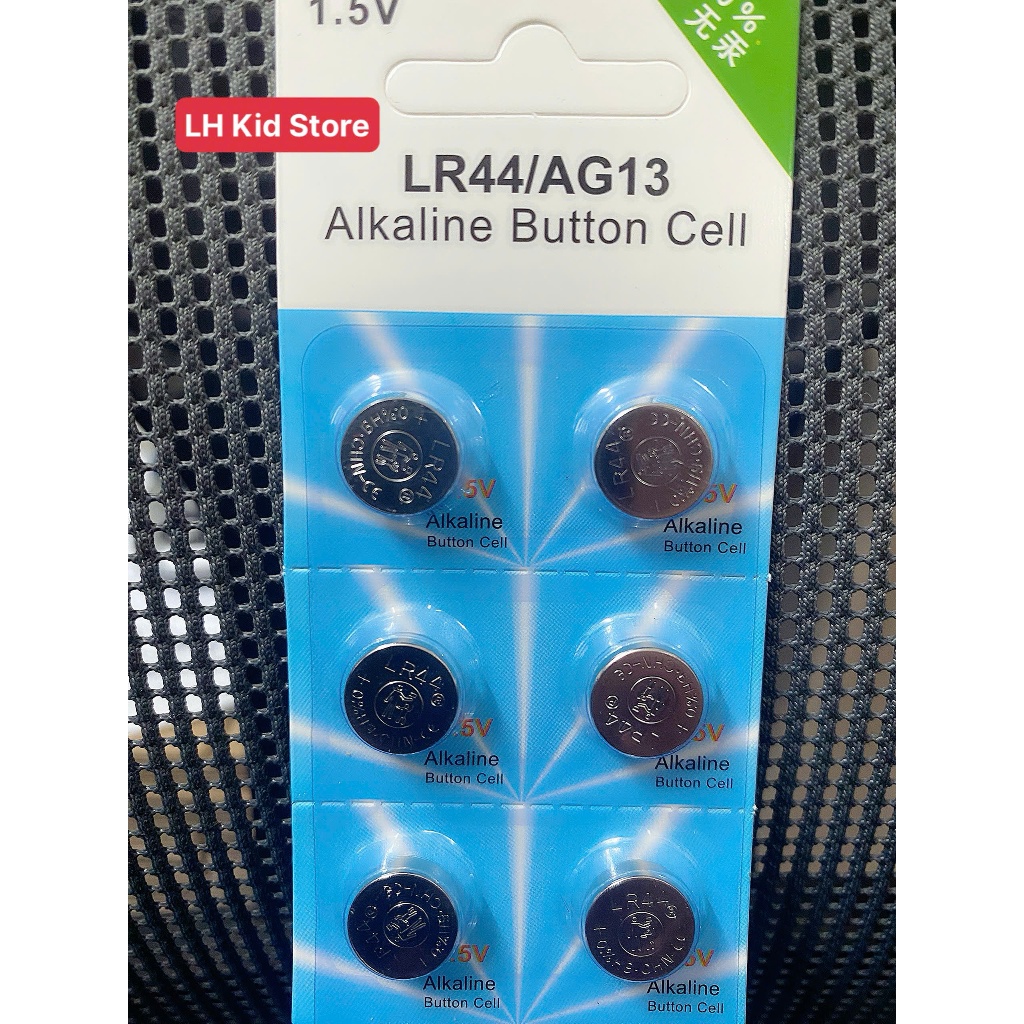 PIN CÚC ÁO  Alkaline Batery AG13/LR44H 1.5V, VỈ 10 VIÊN