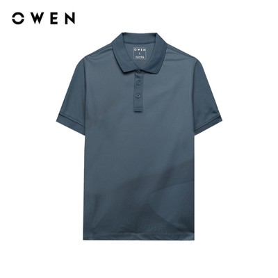 Owen - Áo polo Body Fit APV253661 màu Xanh đậm chất liệu Café