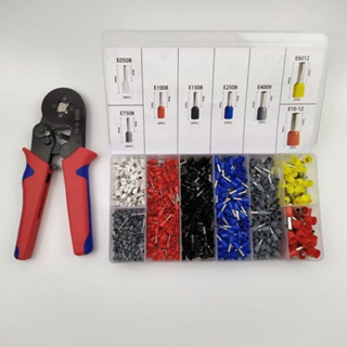 Kìm bấm cos vuông HSC8 6-4A tự điều chỉnh kèm 1200 đầu cos đủ loại cos ống tròn cos pin