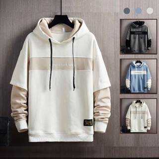  Áo Hoodie Nỉ Nam Phối Tay Dài Thu Đông Form Rộng Phong Cách Hàn Quốc Thời Trang Zenkonu TOP NAM 251 