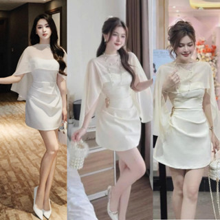  Đầm Ôm Thiết Kế Kèm Khăn Choàng Voan Mỏng Ngang Vai Cho Các Nàng Đi Tiệc 