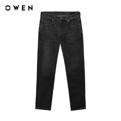 Owen - Quần jeans Regular Fit QJR251242 màu Xám đậm chất liệu Cotton Spandex