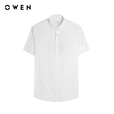 Owen - Áo sơ mi ngắn tay J-Form AJ250005N màu Trắng chất liệu Oxford