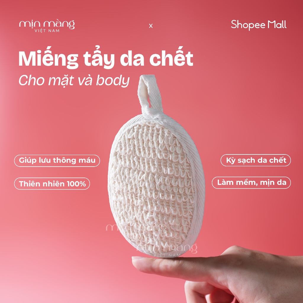 Miếng Tẩy Da Chết Cho Mặt Và Body Từ Sợi Lanh Thiên Nhiên MỊN MÀNG Làm Đẹp Và Mềm Mịn Da Tái Sử Dụng Nhiều Lần