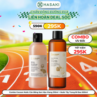 [DAILY] Combo Cocoon Nước Cân Bằng Sen Hậu Giang & Nước Tẩy Trang Bí Đao Hasaki Sản Phẩm Chính Hãng