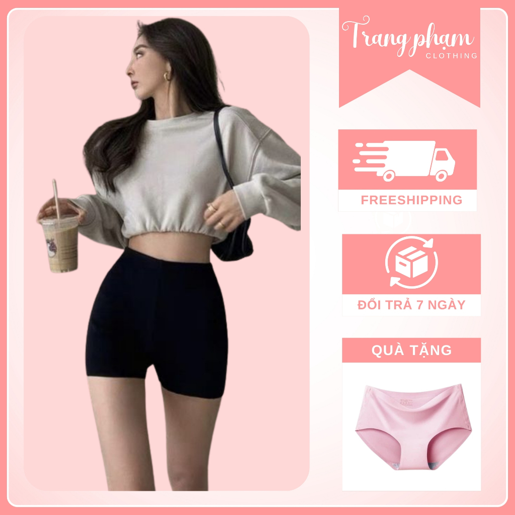 Quần Legging Đùi Hai Túi Trước Quần Biker Short Nữ Dáng Ngắn Nâng Mông Đủ Size Từ 35Kg Đến 75Kg