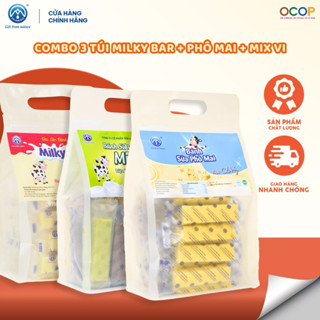 Combo 1.5Kg bánh sữa ba vì Mix Vị + bánh sữa non + Phô mai CHỊ VÀNG OFFICIAL