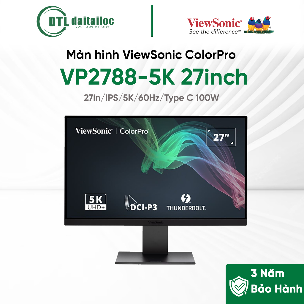 Màn hình Đồ Họa ViewSonic ColorPro VP2788-5K 27inch IPS 5K 60Hz 5ms |Chính Hãng | Bảo Hành 3 Năm