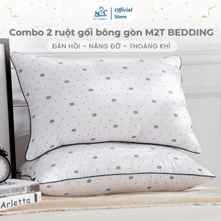 Combo 2 ruột gối bông gòn M2T BEDDING họa tiết vương miện kích thước 45x65cm - hỗ trợ theo yêu cầu