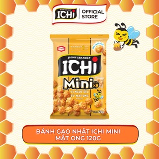  ICHI MINI vị mật ong gói 120g bánh gạo chiên viên nhỏ ăn vặt giòn tan vừa miệng 