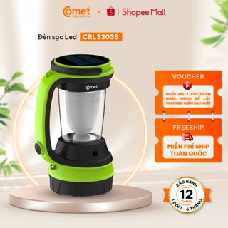 [Vào LIVE - Hỏa tốc HCM/HN] Đèn Sạc Led tích hợp tấm pin solar COMET CRL3303S 9W - Bảo hành 12 tháng